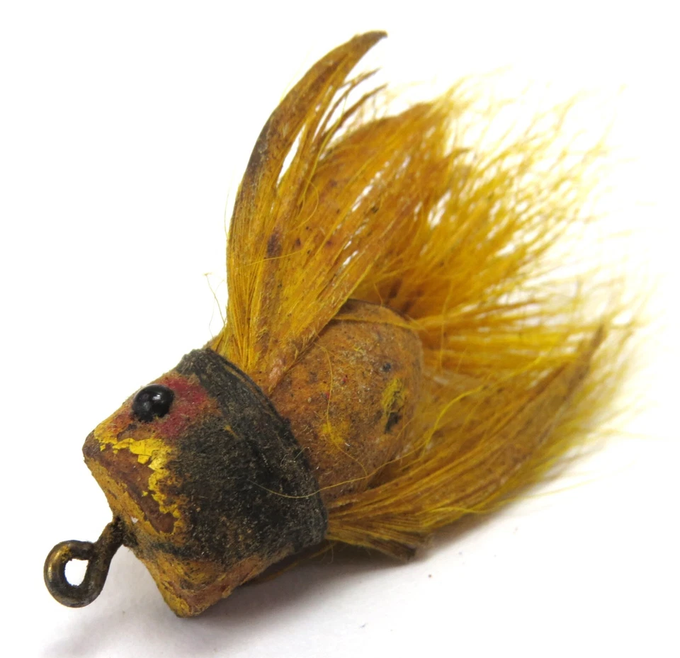 Desconocido Corcho/Pluma/Pelo Amarillo Abeja/Insecto De Colección Flyrod/Señuelo de Pesca Giratorio Foto 2 de 4