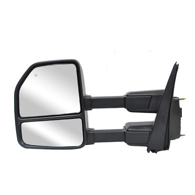 Power Heated Signal Tow Mirror For 2019-2020 Ford F-250 SD Driver LH Side Black