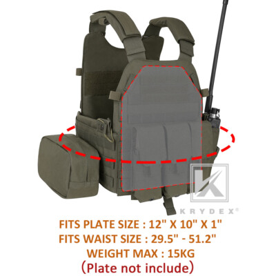 KRYDEX LBT-6094A Plate Carrier Tactical Body Armor Vest Molle w