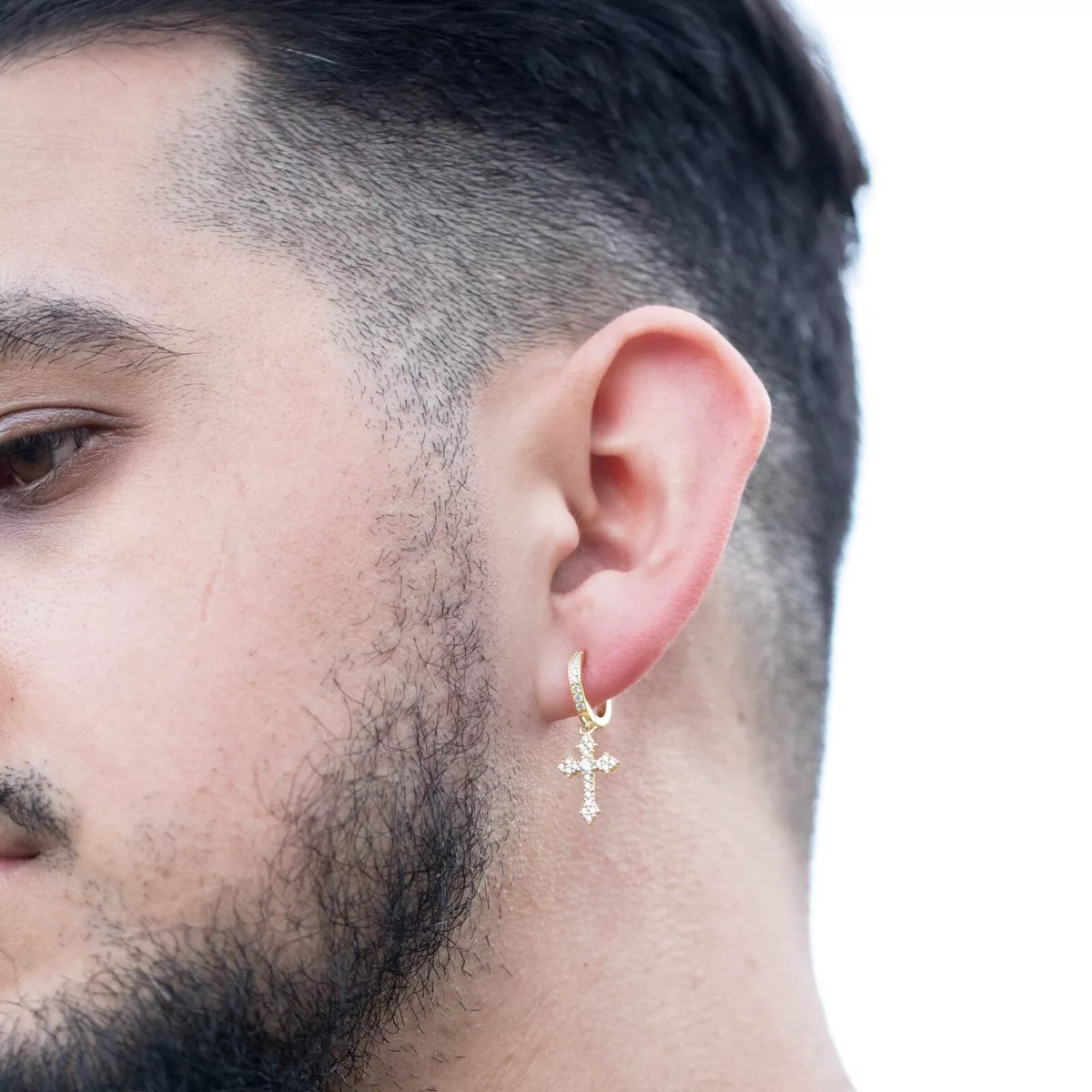 Mens gold dangle earrings online