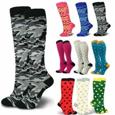 Women Men Nylon Compression Socks 20-30mmHg Graduated Support Sports Socks S-XL