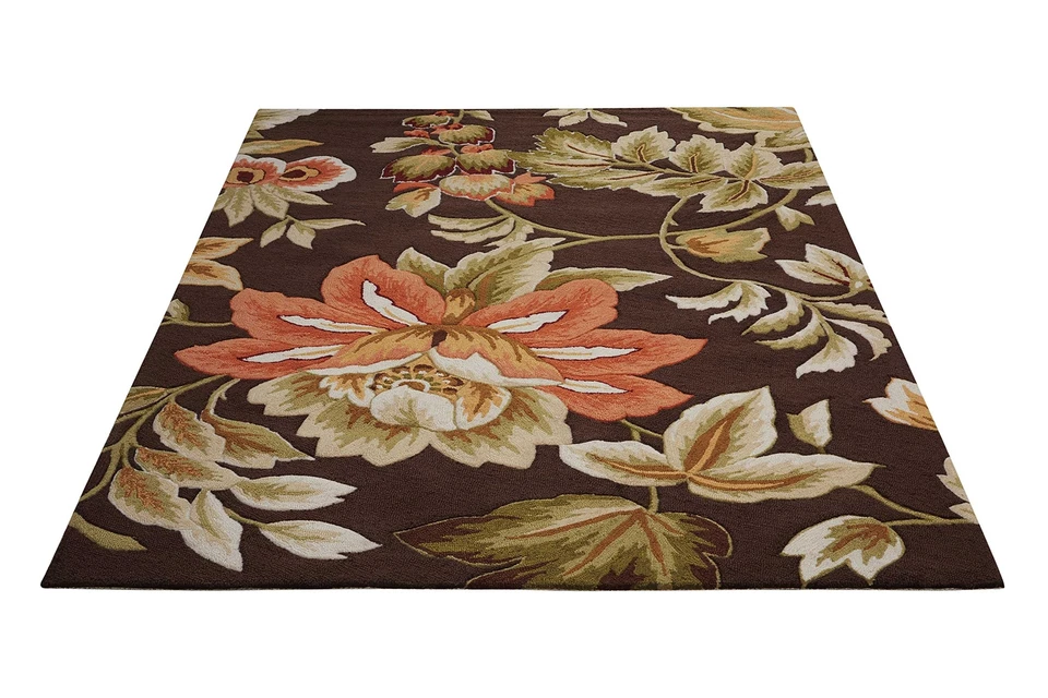 Alfombra Nourison Fantasy Moderna Chocolate 3'6'' x 5'6'', Fácil Limpieza, No Foto 3 de 4