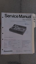 Panasonic rs-600 us service manual original repair book stereo tape deck player