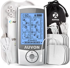 Rechargeable TENS Unit Muscle Stimulator, 24 Modes 4Th Gen TENS Machine with 8Pc