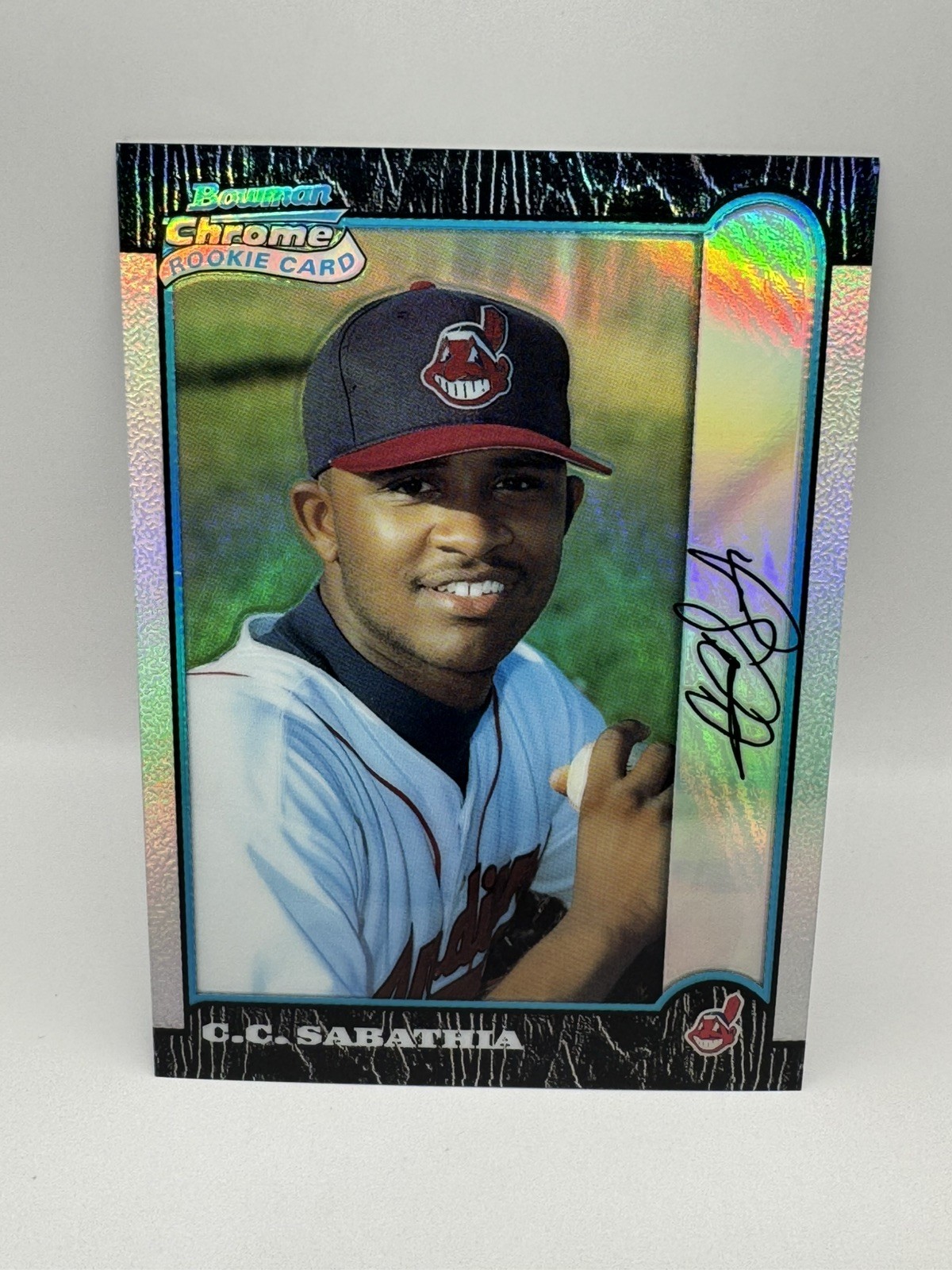 1999 Bowman Chrome Refractor #344 CC Sabathia Indians RC Rookie HOF