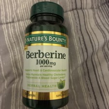 Nature's Bounty Berberine 1000mg 60 capsules Exp 05/2027 NEW 