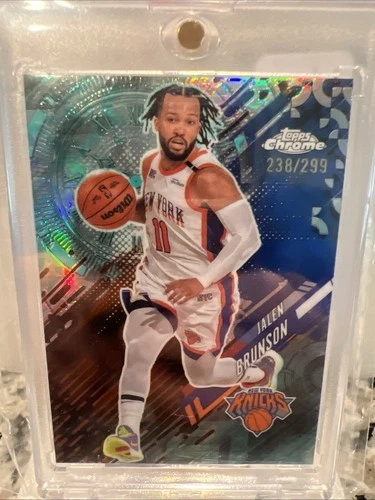2025 Topps Chrome Jalen Brunson Refractors Teal (RAW)