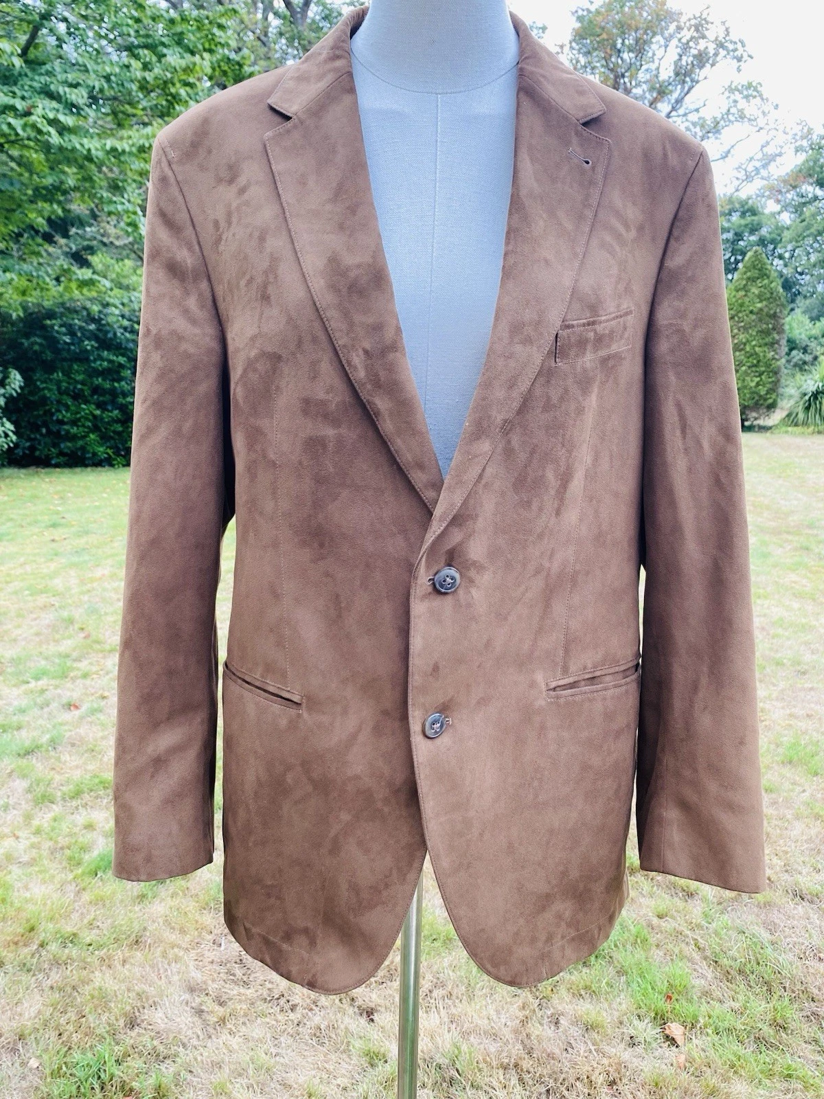 Men’s Bugatti Suede Look Brown Jacket Sz 40 R