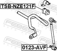 Für FEBEST TSB-NZE121F FRONT STABILIZER BAR BUSH D18
