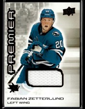 2024-25 Upper Deck Premier Bronze Jersey Fabian Zetterlund Auto #69