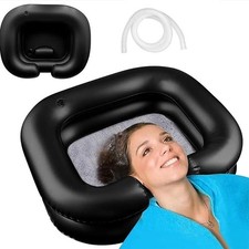 Portable Shampoo Bowl Inflatable Hair Washing Tray Bedside Lightweight Basin