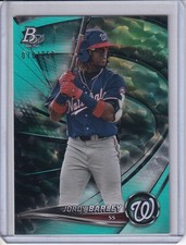Jordy Barley 2022 Bowman Platinum Top Prospects Aqua Ice Foilboard #TOP-46