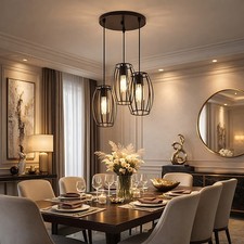 3 Way Vintage Industrial Pendant Light Hanging Retro Lamp LED Ceiling Lights NEW