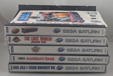 Sega Saturn Lot 5 Games Jurassic Park Lost World NFL 97 NBA NHL WSB 98 Complete