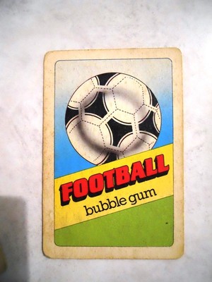1980s Football Bubble Gum Playing Card -You choose player