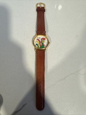 1996 Kellogg's Corn Flakes  Corny  The Rooster Gold Tone Watch Needs Battery!!