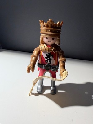 Playmobil Medieval King Archer Knight With Crown Armor & Bow Minifigure