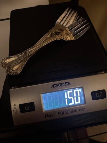 Lot Of 4 Gorham Sterling Silver Chantilly Salad Forks 148 Grams Scrap 6 3/8"