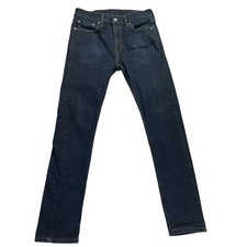Levis 510 Blue Jeans Mens Fit 31x31 31x32 Tag Skinny Dark Wash Stretch