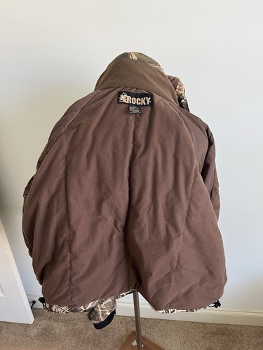 Rocky Camo Hunting Coat Hooded Mens 2XL XXl Insualted Advantage Max FullZip Warm - Picture 5 of 6