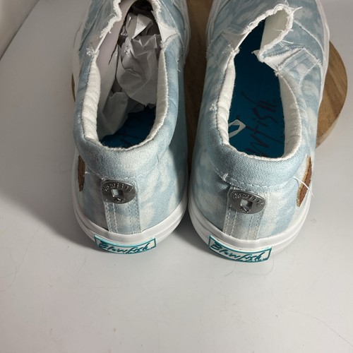 Blowfish Malibu Slip-On Shoes New Blue And White Size 10 No Box - Picture 4 of 7