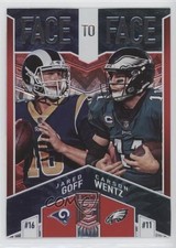 2018 Donruss Elite Face to Face Red 24/99 Carson Wentz Jared Goff #F2F-4 3n1