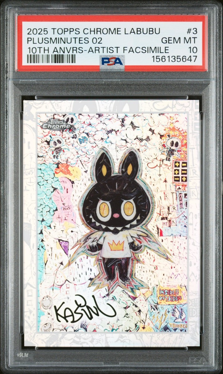2025 TOPPS CHROME LABUBU 10TH ANNIVERSARY ARTIST FACSIMILE