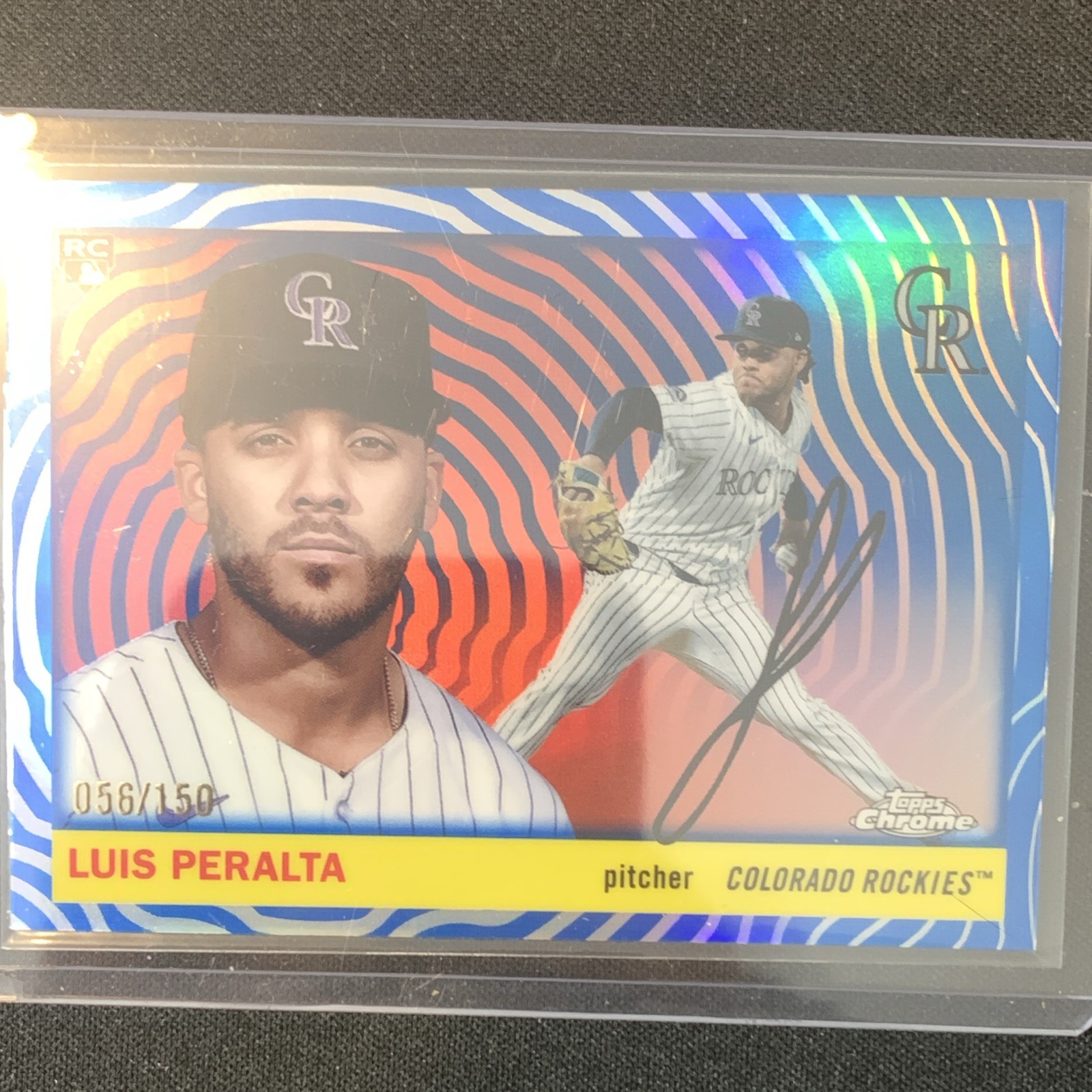 Topps 2025 Chrome Luis Peralta Rookie Auto #237 056/150 Colorado Rockies