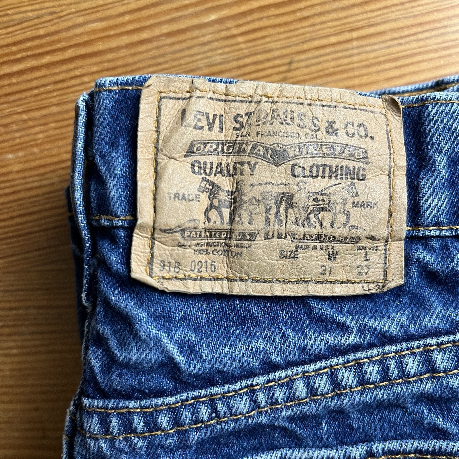 Rare Vtg 80s levis orange tab dark wash jeans repair patch work faded Distressed image 10