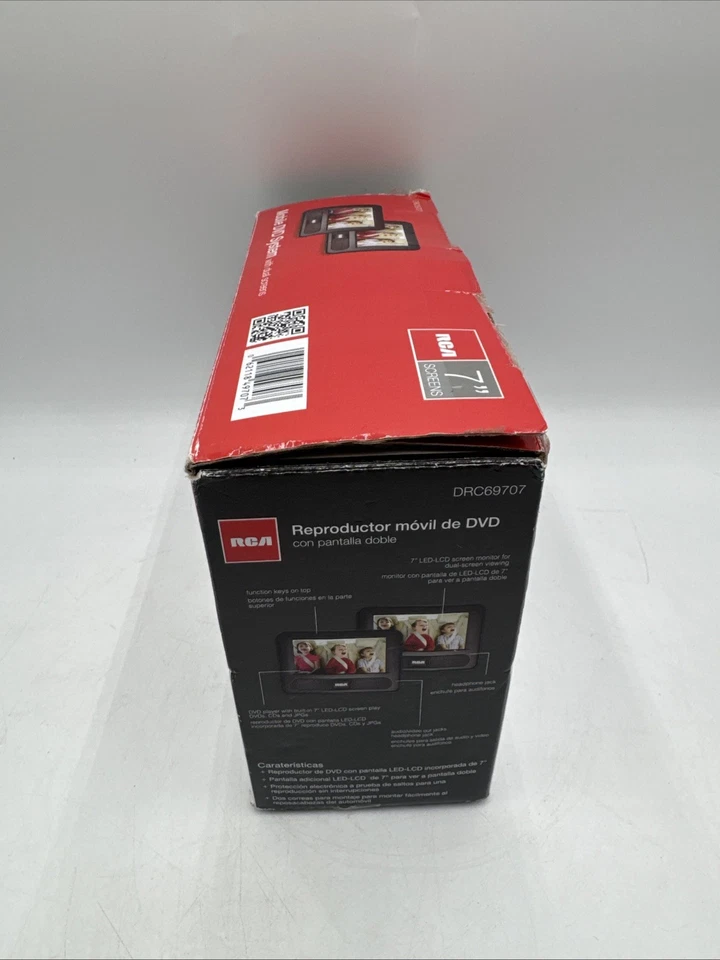 RCA DRC69702 7" Dual Screen Portable DVD Player 2 Screens Cord & Case Tested. - Image 2 of 4