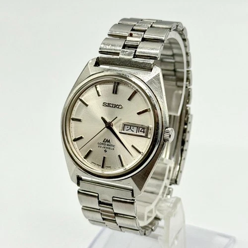 SEIKO LORD MATIC 5606-7000 Automatic Watch Day Date Silver Dial - Picture 2 of 4
