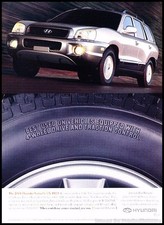 2004 Hyundai Santa Fe Vintage Advertisement Print Art Car Ad J108
