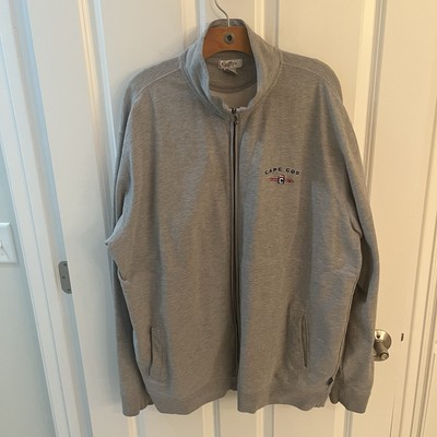 Cuffy s Cape Cod Men XXL 2XL Full Zip Sweatshirt Gray Grey Cotton MA Mass