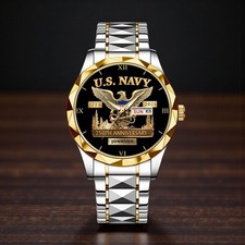 Personalized U.S. Navy Watch 250th Anniversary 1775&ndash;2025 Military Veteran Gift