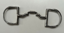 Myler Dee Correctional Ported Barrel English Snaffle D-Ring Bit w/ Hooks 5 1/2"