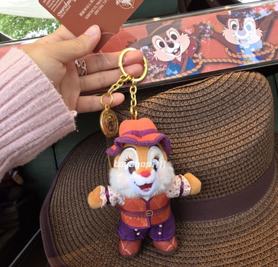 Authentic 2026 new Hong Kong Disneyland mine Chip&Dale Clarice plush keychain