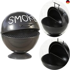 LS-LebenStil XL Sturmaschenbecher Smoke Schwarz Weiß Kugelgrill 15x14cm mit 