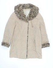 Womens UK Size 12 Individual Winter Beige Overcoat