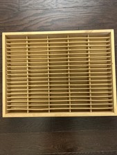 VINTAGE Napa Valley Box Company Cassette Tape Holder 100 Slot Wood Wall Storage