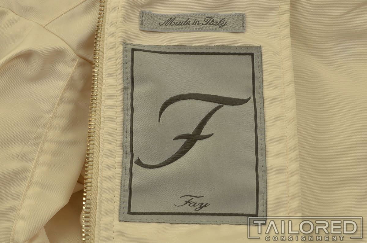 FAY Solid Ivory Polyester Zip Up Womens Jacket Co… - image 6