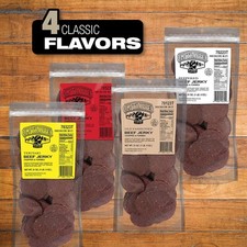 Old Trapper BEEF JERKY ROUNDS 80 ct variety pack REFILL 1.3 Pounds Double Eagle