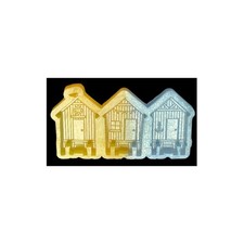 Summer beach hut triple silicone mould for wax melts resin chocolate & more