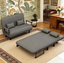 Double Fabric Sofa Bed Sleeper Couch Sofabed Settee Recliner Beds Folding ⭐⭐⭐⭐⭐.