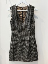 Dolce & Gabbana black white checked plaid mini dress size 38 IT
