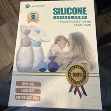 Amplim Manual Breast Pump | Food-Grade Silicone Milk Collector Gen 2 two-pack