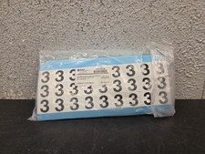 Brady Y2715636 Legend 3 Black/White Vinyl Cloth Wire Marker Cards 50 Cards