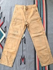 Vintage 90s Carhartt Double Knee Pants workwear B01 BRN 62W USA MADE (32x33)