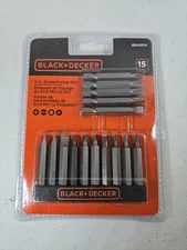 NIB Black & Decker 2" Screwdriving Bits Set of 15 BDA10015
