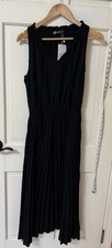 PRETTYGARDEN Women’s Black Sleeveless Dress Ruffle Medium (fits Like Small)