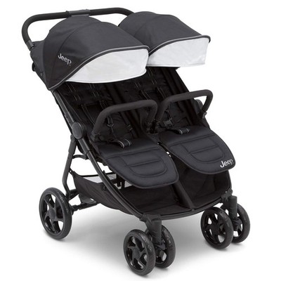 Jeep Destination Ultralight Double Stroller Side x Side Midnight Black